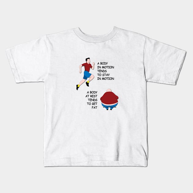 A Body in Motion Kids T-Shirt by Verl